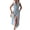 Light Blue, variant on Joernso Women Denim Shirt Dress Summer Sleeveless Button Down Maxi Dress with Belt Lapel V Neck Long Jean Dress with Pockets