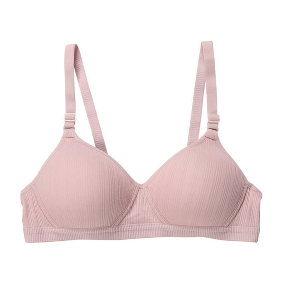 Bras for Women Fashion Solid Color Smooth Bra Thin Section without Steel Ring One Piece Seamless Gathered Bra