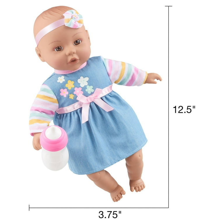 My Sweet Love Snuggle Feed Time 12.5 Inch Baby Doll with Blue