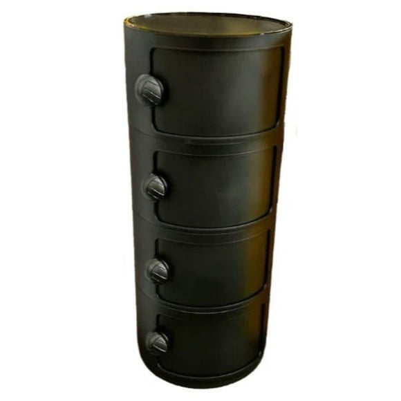 Rangement rond George en noir
