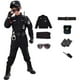 thumbnail image 1 of Disfraz de policía especial para niños, uniforme de actuación para fiestas de Carnaval, Halloween, ejército, 110-160CM, 1 of 4