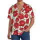 thumbnail image 1 of Balery Rose Flowers Camisa Casual de Manga Corta con Botones para Hombre, Texturizada, Estilo Cubano, para Playa, Verano-X-Large, 1 of 5