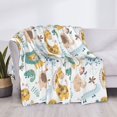 thumbnail image 3 of Uemuo Scandinavian Africa Printed Throw Blanket for Couch, Fluffy Fuzzy Blankets for Bed, Sofa, Cozy Flannel Faux Fur Blanket-80"x60", 3 of 6
