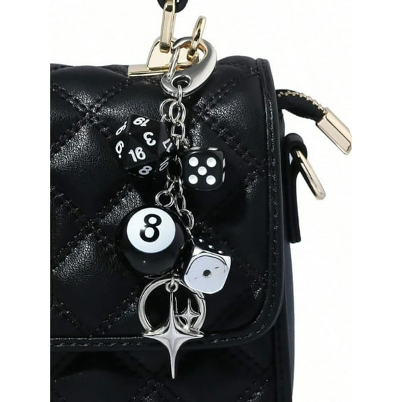 8 Ball Dice Charm Keychain - Cute Bag Purse Handbag Accessories - Y2K Aesthetic Key Chain For Women Men