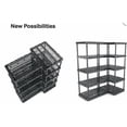 thumbnail image 4 of Estantería Gracious Living Knect-A-Shelf de plástico negro, 4 of 4
