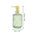 thumbnail image 4 of Unique Bargains 1 Pc Cylinder Texture Soap Dispenser 15.22oz Green Gold Tone, 4 of 6