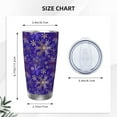 thumbnail image 4 of Cauagu blue purple Snowflake Pattern 20oz Tumbler,Stainless Steel Vacuum Insulated Tumbler with Lid Insulated Coffee Mug Thermal Cup with Splash Proof Sliding Lid-Straw Three-piece Set, 4 of 8