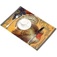 thumbnail image 3 of EREHome Set de 6 Sets de Table Vintage Récolte Dinde, Protecteur de Table 12x18 Pouces, 3 of 5