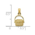 thumbnail image 3 of FB Jewels 14K Yellow Gold Nantucket Basket 2D Pendant, 3 of 4