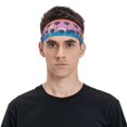 thumbnail image 2 of Daiia Beach with Palm Trees printed Men's Performance Headband,Sports Headbands,Moisture Wicking Workout Headband, 2 of 9