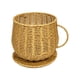 thumbnail image 2 of Cesta de Almacenamiento para Tazas de Café de Imitación Ratán con Asa - Organizador Decorativo Tejido para Encimera de Barra de Café y Objetos Pequeños - Cesta de Plástico Transpirable para Manualida, 2 of 6
