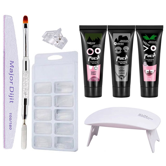 Colle à Ongles 3 Couleurs Outils de Manucure Séchage Rapide Lampe à Ongles