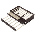 thumbnail image 6 of Twin Platform Bed with Trundle and 2 Drawers, Solid Wood Bed Frame with Power Strip, Built-In Charging Station, Espresso Finish,Ships 2 Pkgs, 6 of 9