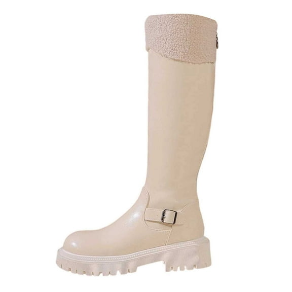Knee High Riding Boots with Thick Sole for Extra Warmth - Durable and Stylish Women's High Boots for Comfort and Fashion for Winter Wear