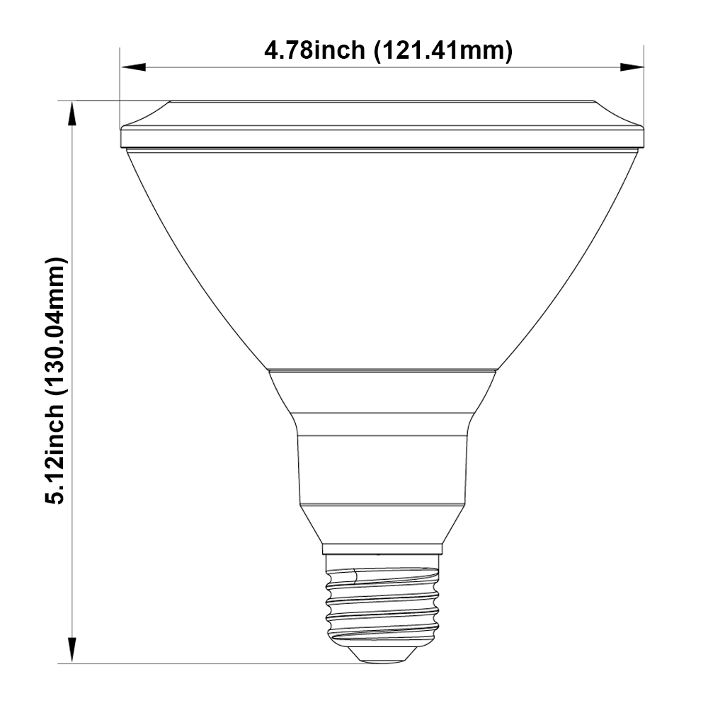 6 Pack 18W Dimmable PAR38 LED Bulb, 120W Eqv. UL Listed Spotlight, 3000K Warm White 1250LM