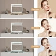 thumbnail image 4 of Facilehome Vanity Desk with LED Lights,Makeup Table with Flip Top Mirror,Writing Desk for Bedroom,Perfect New Year Gift,White, 4 of 14