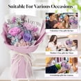 thumbnail image 4 of Ramo de flores preservadas Childom con 3 rosas moradas, 4 of 8