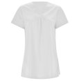 thumbnail image 4 of Women'S Clothing, Women'S Tops, Trendy Women's Slim Fit V Neck Casual Top Short Sleeve Blouse Stylish Tee for Everyday Wear, 4 of 8