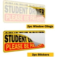 thumbnail image 2 of TOTOMO Student Driver Sticker for Car and Window Cling 10"x3.5" Adhesive Reflective Vehicle Safety Sign for New Rookie, 2 of 5
