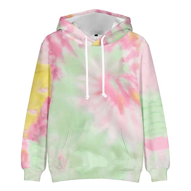 Sudaderas con capucha para hombre, sudadera informal de moda con cuello redondo, patrón de teñido anudado, jersey con estampado 3D, Tops de manga larga Odeerbi ODB-2