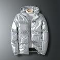 thumbnail image 2 of hopeusnice Men Winter Down Jackets Stand Collar Warm Outwear Thickened Windproof Coat Mens Clothes Streetwear Parkas Silver XXXXXL, 2 of 4