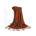 thumbnail image 1 of Guardurnaity Bufandas clásicas cálido sólido largo chal transpirable pañuelo para el cuello bufanda lavable pañuelo para la cabeza silenciador Accesorios de disfraces Color café, 1 of 6