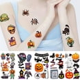 thumbnail image 2 of 10 piezas/juego de pegatinas de Halloween, pegatinas de tatuajes faciales y de mano, suministros de fiesta, regalo para niños, niñas y adultos, bonitas pegatinas de Halloween, divertidos, 2 of 5