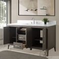 thumbnail image 4 of Vanity Art 60” Single Sink Bathroom Vanity Cabinet with Engineered Marble Countertop, 4 of 13