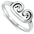 thumbnail image 4 of Women's Open Designer Wholesale Ring .925 Sterling Silver Band Jewelry Female Male Unisex Size 4, 4 of 4