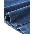 thumbnail image 5 of DARING DIVA Women's Button Down Sleeveless Pockets Mid-Long Denim Vest L Dark Blue, 5 of 6