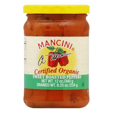 Mancini Roasted Peppers - Mancini Organic Red Roasted Peppers, 12 OZ (Pack of 12)