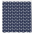 thumbnail image 3 of Ambesonne Navy Blue Shower Curtain, Maritime Anchor Whale, 69"Wx75"L, Navy Blue White, 3 of 3