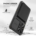 thumbnail image 6 of SaniMore Case for Samsung Galaxy S23 Plus 6.6" 2023, [Tough PC Back PU Leather Skin] Card Slot + Magnetic Car Mount + Sliding Cover Shockproof Anti-slip Hybird Heaavy Duty Protective Shell, Blue, 6 of 11