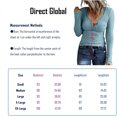 thumbnail image 3 of Tunique Décontractée à Manches Longues pour Femmes Col en V Ajustée T-Shirts Basiques Col Rond Tricoté Côtelé Uni, 3 of 3
