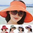 thumbnail image 1 of Travelwant Women's Summer Foldable Wide Brim Beach Hats Straw Sun Visor Hats, 1 of 7