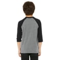 thumbnail image 2 of Bella + Canvas Youth 3/4-Sleeve Baseball T-Shirt - 3200Y, 2 of 3
