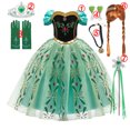 thumbnail image 2 of Disney-vestido de princesa Elsa y Anna para niñas, traje de baile de malla con lentejuelas blancas, ropa de carnaval, disfraz de reina de las nieves y Frozen, 2 of 5