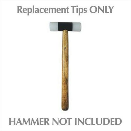 

The Beadsmith Nylon Replacement Heads - for The Double Plastic Mallet - Metal Elements - 24mm Faces - Easy to Screw On - Use to Flatten and Shape Sheet Metal and Wire with No Risk of Marring Replacement Heads for 90mm Mallet