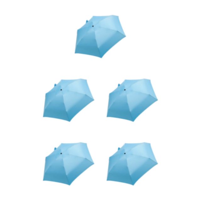 VONKY Windproof Sun Umbrella With Rainproof For Weather Protection Lightweight And Portable Folding Sun Umbrellas blue 5Set