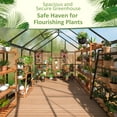 thumbnail image 6 of NETAJE 10'x8' Polycarbonate Greenhouse, Large Aluminum Walk-in Green House for Backyard, 6 of 7
