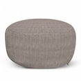 thumbnail image 1 of Faux Suede Ottoman Pouf, Digitally Printed Home Textile, Decorative Soft Foot Rest with Removable Cover Living Room Dorm and Office Furniture, Dark Khaki, by Ambesonne, 1 of 4