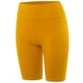 thumbnail image 2 of A2Y Women's Running Exercise High Waisted Bike Cotton shorts New Mustard S, 2 of 5