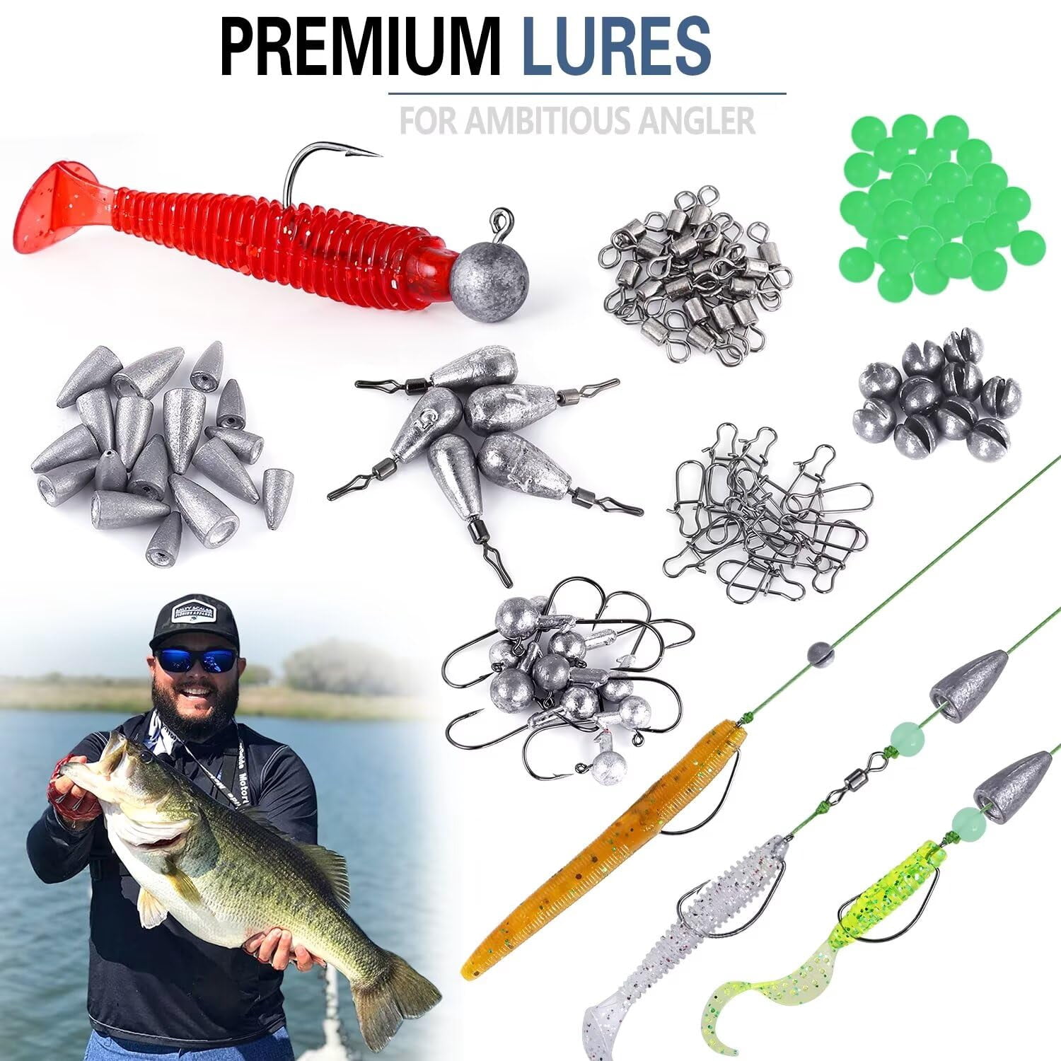 Fishing Lures  All-in-one Tackle Box With Included Gear Lure Bait Accessories Kit For Freshwater Bass Trout Ideal Gifts Men Father & Beginners