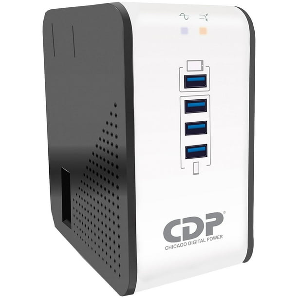 Regulador de Voltaje CDP R2CU-AVR1008 1000VA/400W AVR Supresor de Picos 8 Salidas + 4 USB