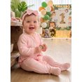 thumbnail image 5 of RUINIXCW Newborn Baby Girl Hospital Going Home Outfit Footed Romper Infant Girl Spring Fall Winter Clothes Zip Ruffle Long Sleeve Footie Jumpsuit Bow, 5 of 10