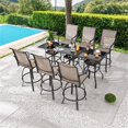 thumbnail image 2 of Patio Festival Metal 9-Piece Outdoor Dining Set in Gray/Black, 2 of 7