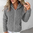 thumbnail image 2 of Chbgutlmr Fleece Jacket Women Full Zipper Long Sleeve Comfy Warm Coats Winter Hooded Casual Fuzzy Outerwear with Pockets, 2 of 8