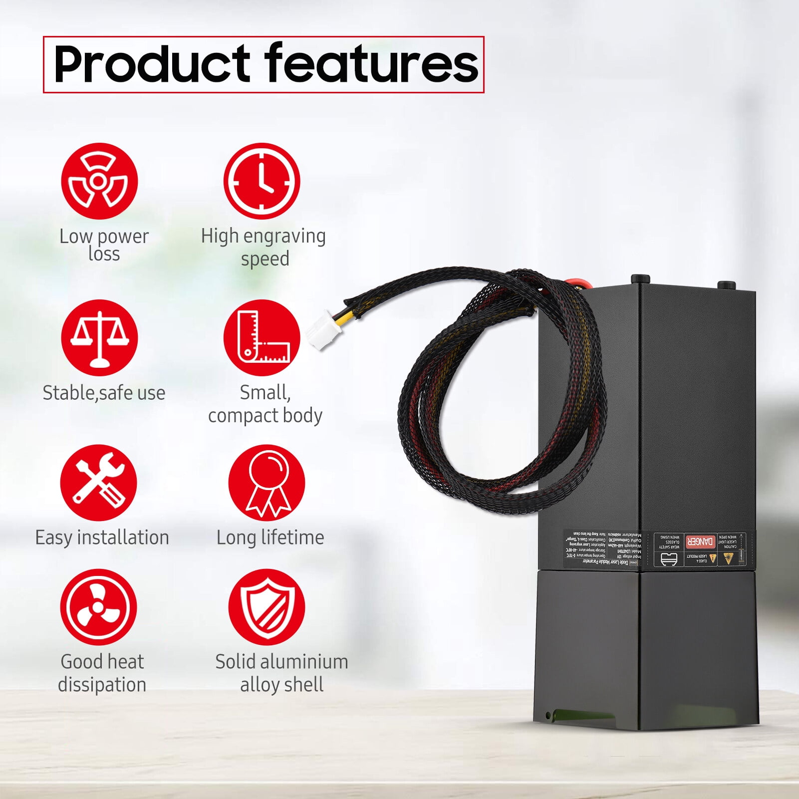 Engraving Module,Leather Fabric Diy Craft Fabric Paper Router Diy Fabric Paper Cutter 3d Speed Cutter 450nm 50w 450nm 3d Printer Cutter Havou Printer Router 3d Printer Head Speed Printer Wood