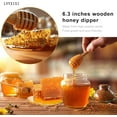 thumbnail image 2 of FacoFaco 4PCS Honey Mixing Stirrer, Wooden Honey Dipper, Honey Spoon Collecting Dispensing Drizzling Jam (Straight Handle), 2 of 13