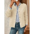 thumbnail image 3 of Women'S Knit Cardigan Sweaters Casual Long Sleeve Open Front Button Down Trendy Jackets Outerwear  L, 3 of 8